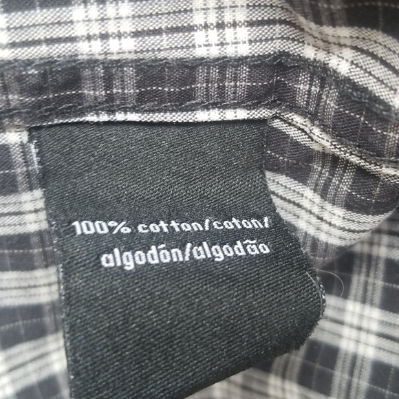 Calvin Klein Jeans Short Sleeve Collared Polo. Black & White Checkered Size M. - Picture 6 of 6